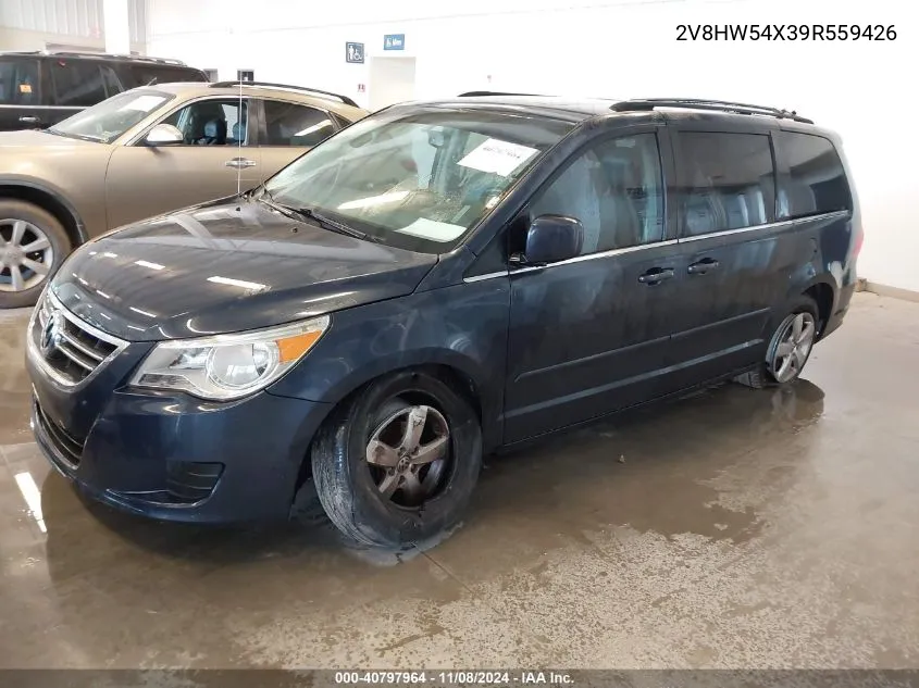 2V8HW54X39R559426 2009 Volkswagen Routan Sel