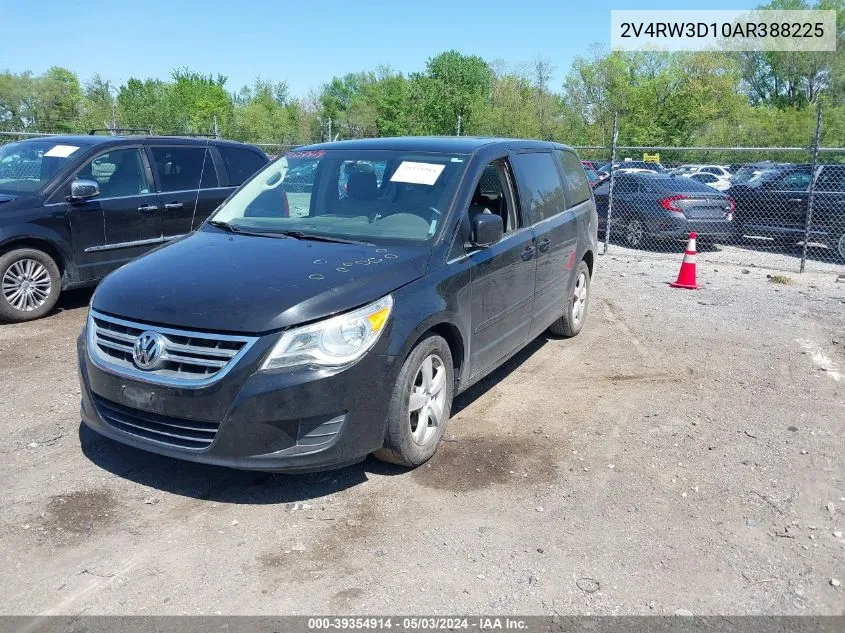 2010 Volkswagen Routan Se VIN: 2V4RW3D10AR388225 Lot: 39354914