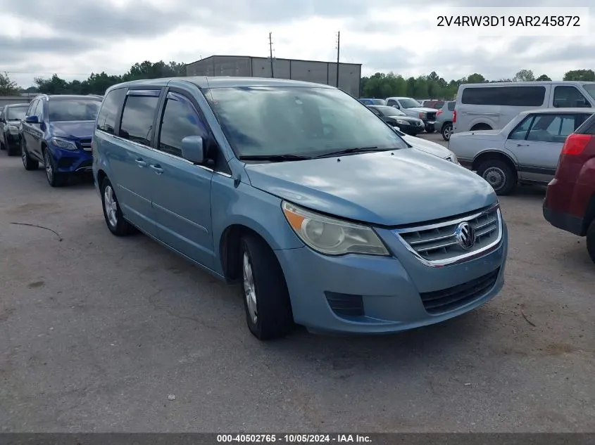 2010 Volkswagen Routan Se VIN: 2V4RW3D19AR245872 Lot: 40502765