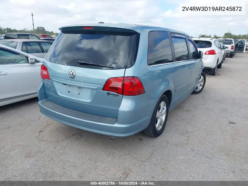 2010 Volkswagen Routan Se VIN: 2V4RW3D19AR245872 Lot: 40502765