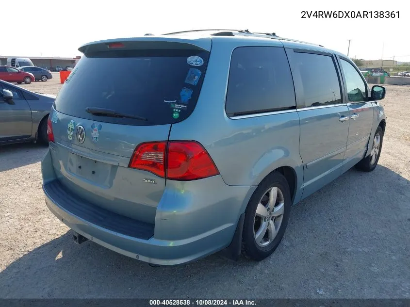 2010 Volkswagen Routan Sel VIN: 2V4RW6DX0AR138361 Lot: 40528538