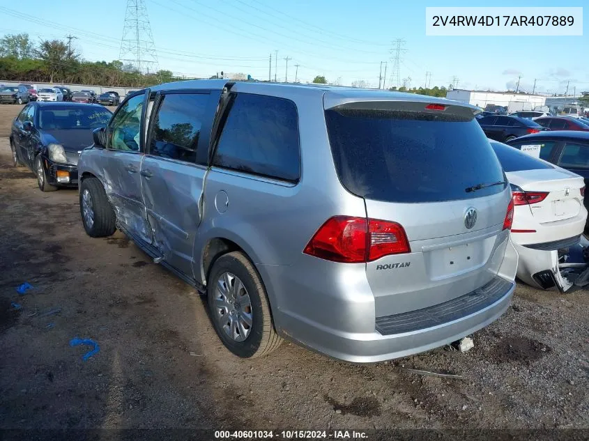 2010 Volkswagen Routan S VIN: 2V4RW4D17AR407889 Lot: 40601034