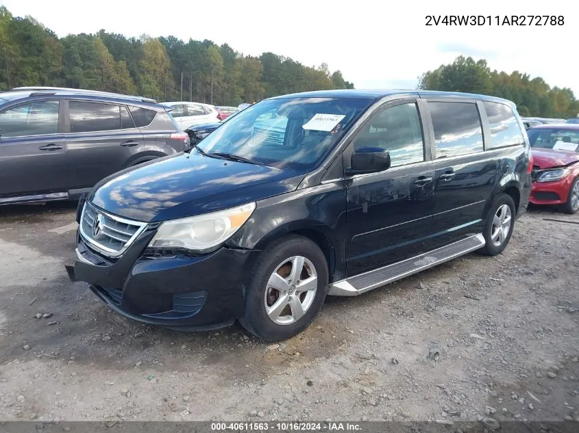 2010 Volkswagen Routan Se VIN: 2V4RW3D11AR272788 Lot: 40611563