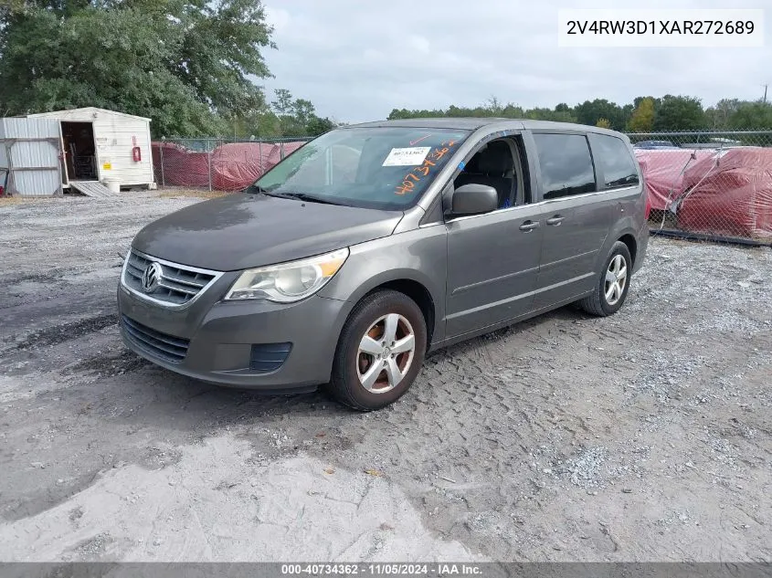 2010 Volkswagen Routan Se VIN: 2V4RW3D1XAR272689 Lot: 40734362