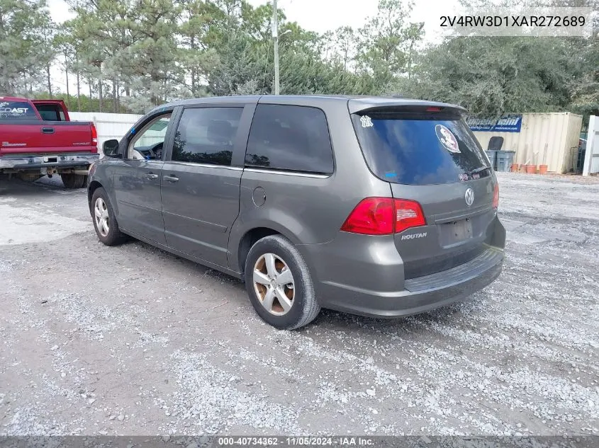 2010 Volkswagen Routan Se VIN: 2V4RW3D1XAR272689 Lot: 40734362