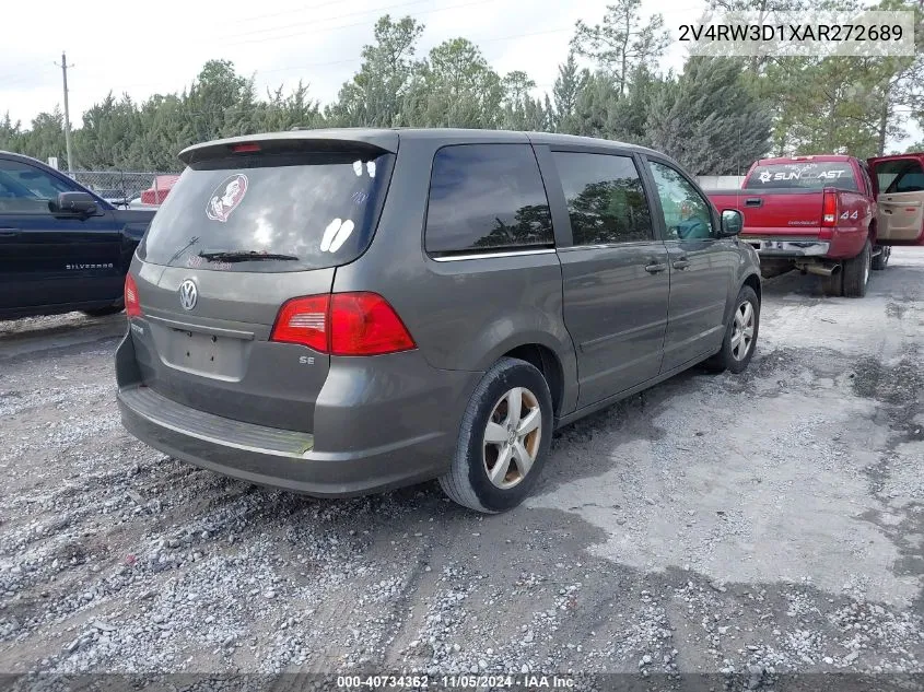 2010 Volkswagen Routan Se VIN: 2V4RW3D1XAR272689 Lot: 40734362