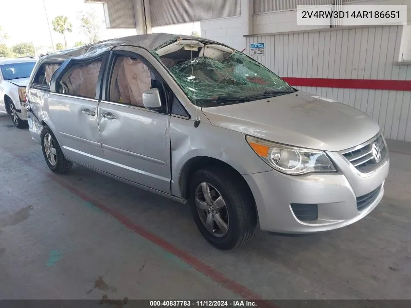 2010 Volkswagen Routan Se VIN: 2V4RW3D14AR186651 Lot: 40837783