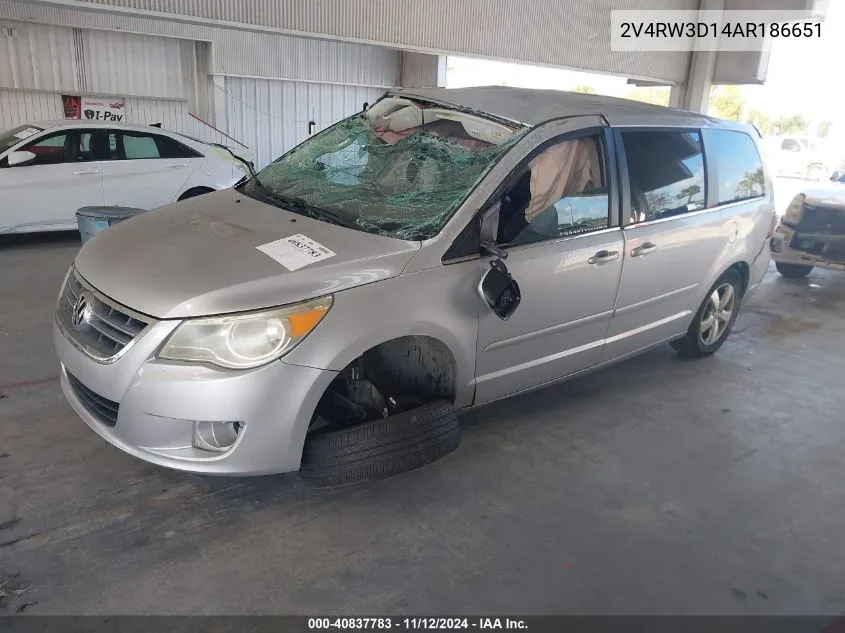 2010 Volkswagen Routan Se VIN: 2V4RW3D14AR186651 Lot: 40837783