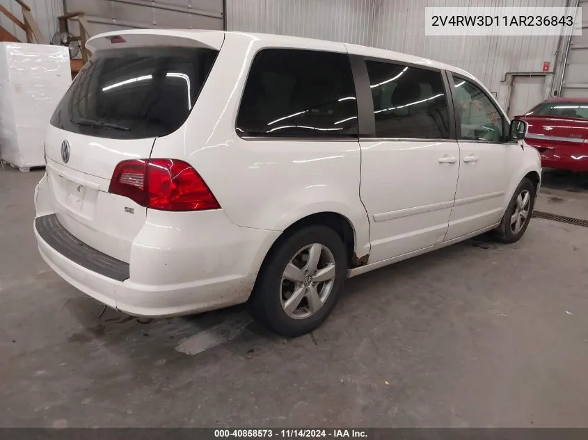 2010 Volkswagen Routan Se VIN: 2V4RW3D11AR236843 Lot: 40858573