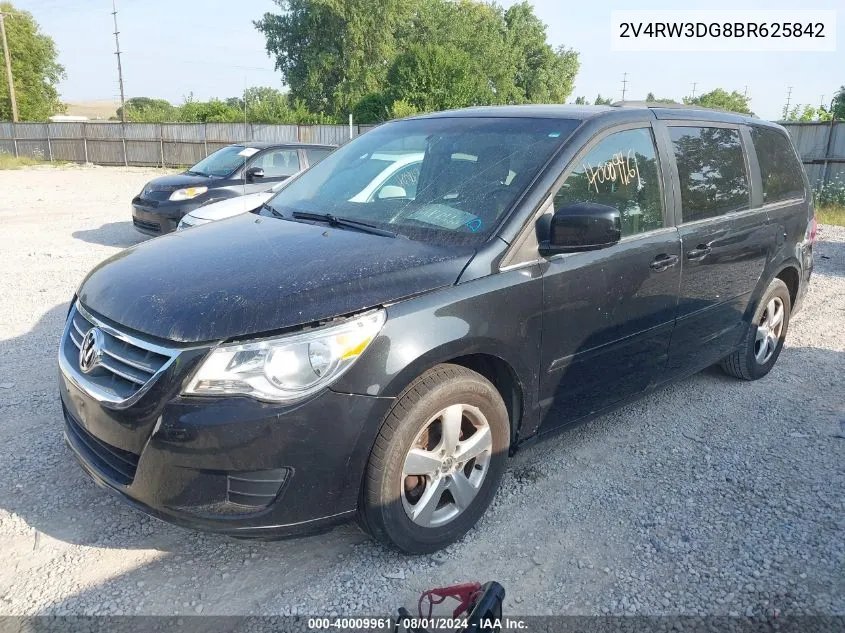 2011 Volkswagen Routan Se VIN: 2V4RW3DG8BR625842 Lot: 40009961