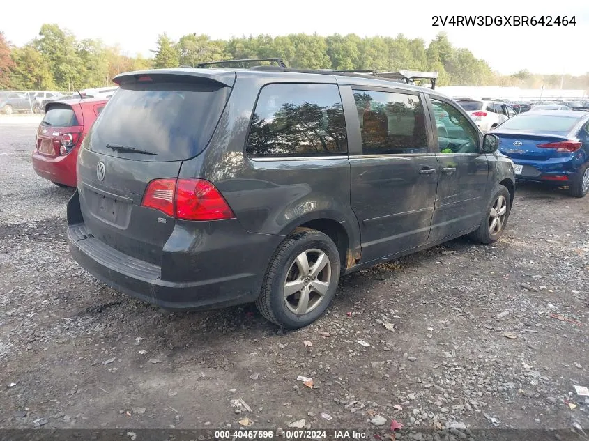 2011 Volkswagen Routan Se VIN: 2V4RW3DGXBR642464 Lot: 40457596