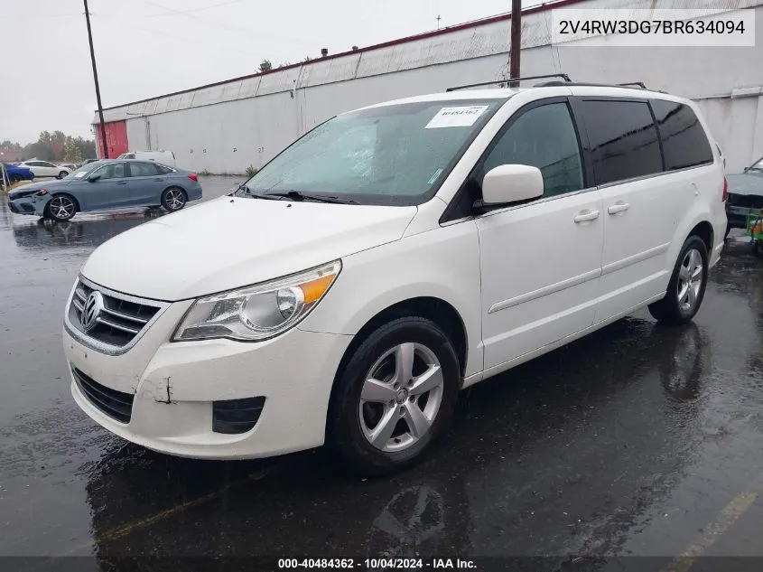 2011 Volkswagen Routan Se VIN: 2V4RW3DG7BR634094 Lot: 40484362