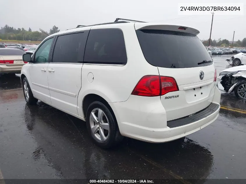 2V4RW3DG7BR634094 2011 Volkswagen Routan Se