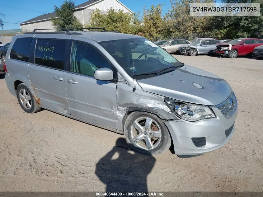 2011 Volkswagen Routan Se VIN: 2V4RW3DG1BR717598 Lot: 40544409