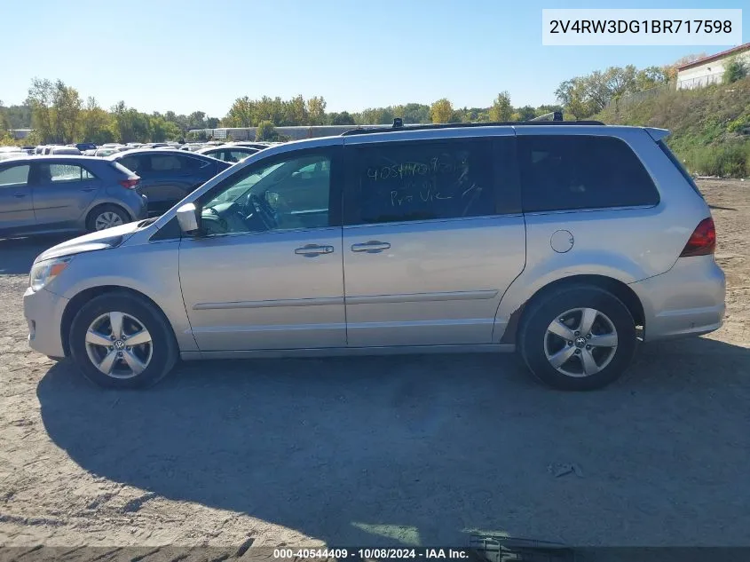 2011 Volkswagen Routan Se VIN: 2V4RW3DG1BR717598 Lot: 40544409