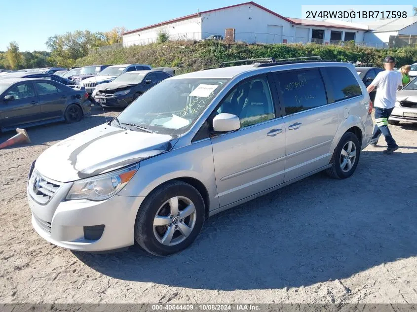 2011 Volkswagen Routan Se VIN: 2V4RW3DG1BR717598 Lot: 40544409