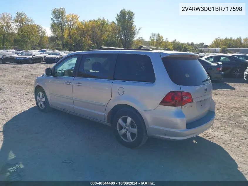 2011 Volkswagen Routan Se VIN: 2V4RW3DG1BR717598 Lot: 40544409