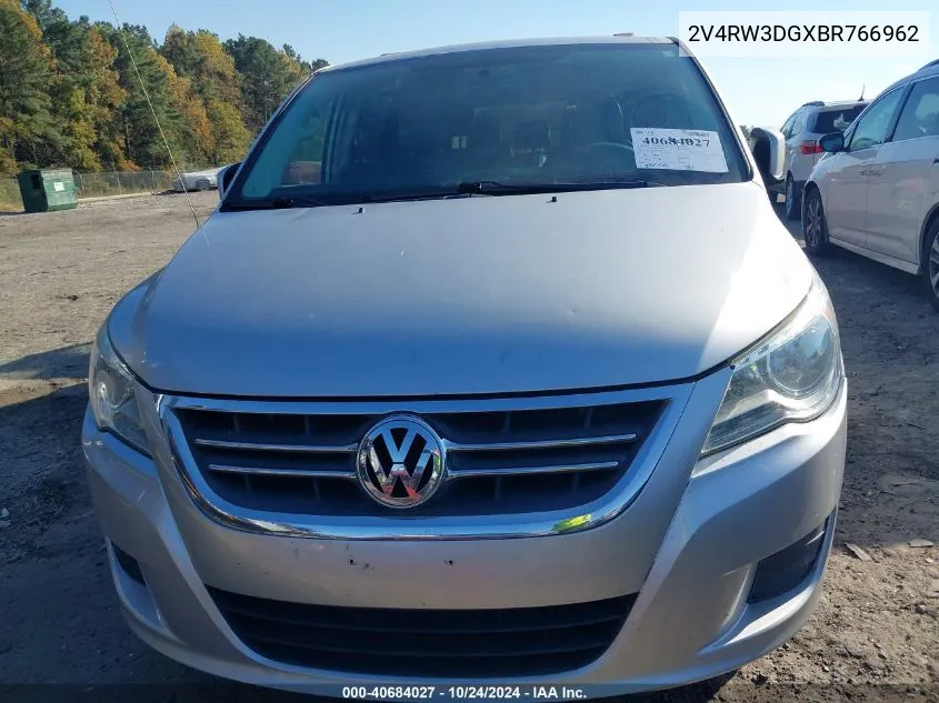 2011 Volkswagen Routan Se VIN: 2V4RW3DGXBR766962 Lot: 40684027