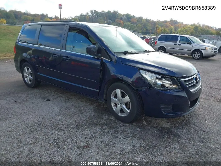 2011 Volkswagen Routan Sel VIN: 2V4RW5DG9BR658389 Lot: 40758833