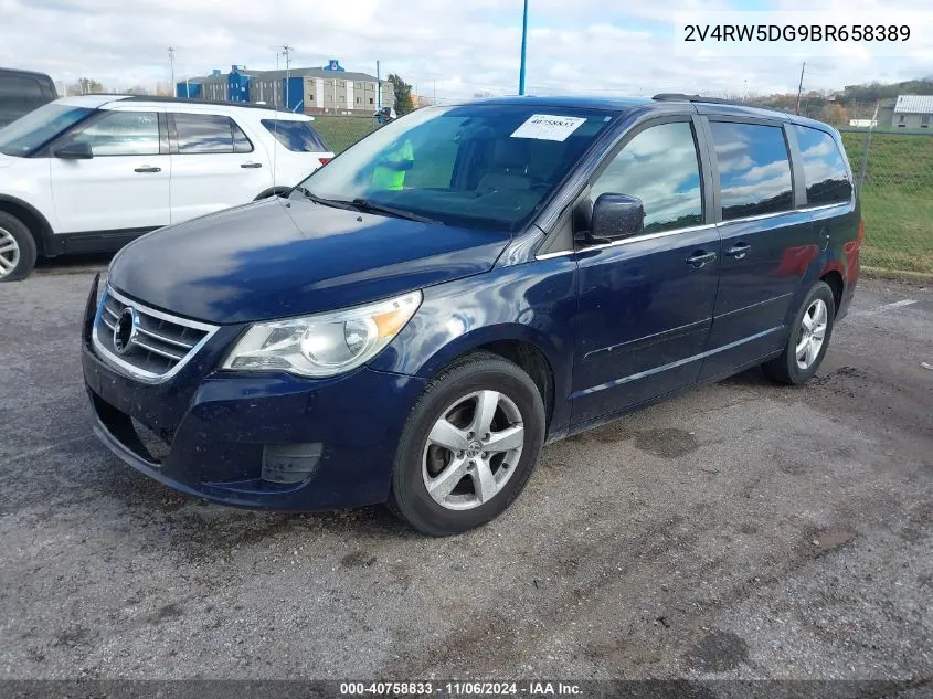 2011 Volkswagen Routan Sel VIN: 2V4RW5DG9BR658389 Lot: 40758833