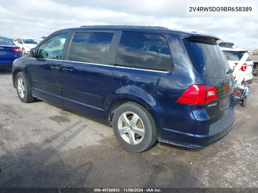 2011 Volkswagen Routan Sel VIN: 2V4RW5DG9BR658389 Lot: 40758833