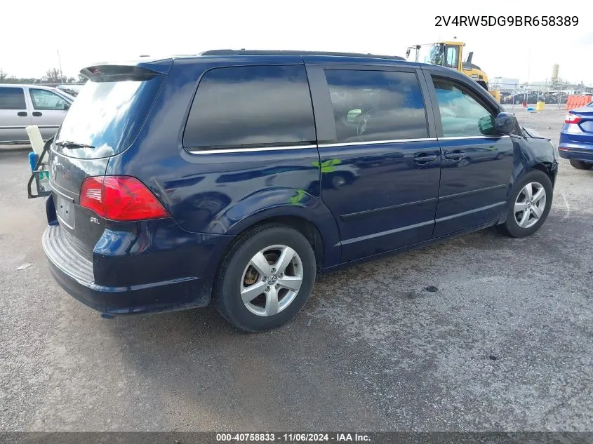 2011 Volkswagen Routan Sel VIN: 2V4RW5DG9BR658389 Lot: 40758833