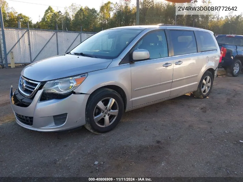 2011 Volkswagen Routan Se VIN: 2V4RW3DG0BR772642 Lot: 40806909