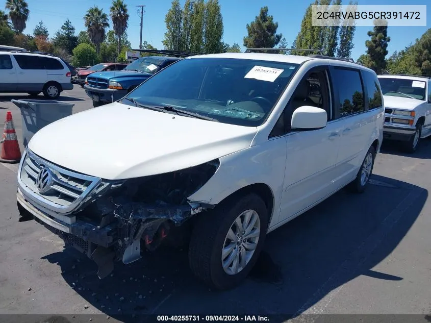 2012 Volkswagen Routan Se VIN: 2C4RVABG5CR391472 Lot: 40255731