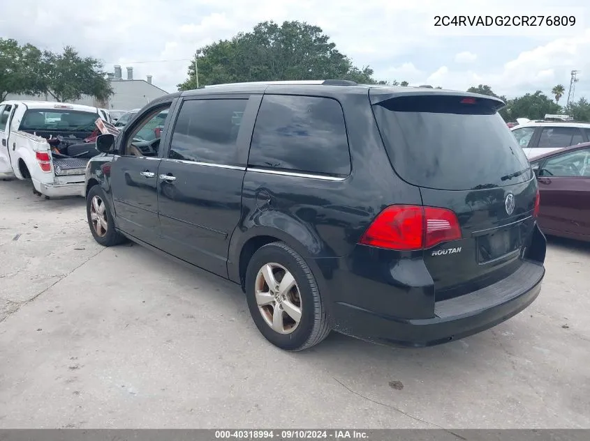 2012 Volkswagen Routan Sel Premium VIN: 2C4RVADG2CR276809 Lot: 40318994