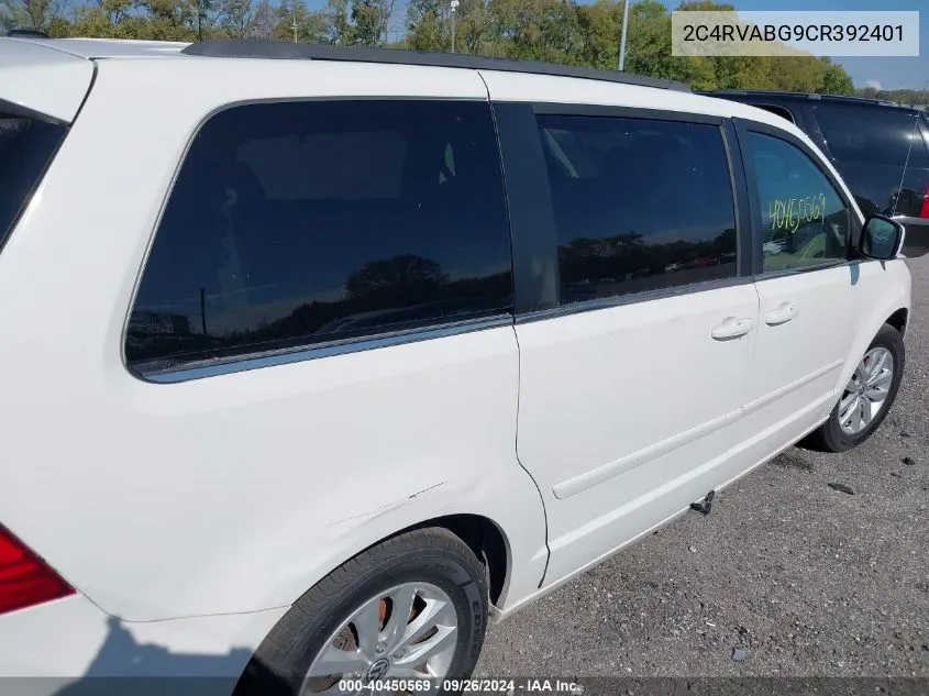 2012 Volkswagen Routan Se VIN: 2C4RVABG9CR392401 Lot: 40450569