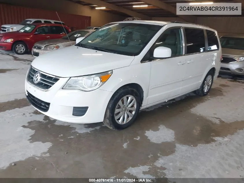 2012 Volkswagen Routan Se VIN: 2C4RVABG4CR391964 Lot: 40761416