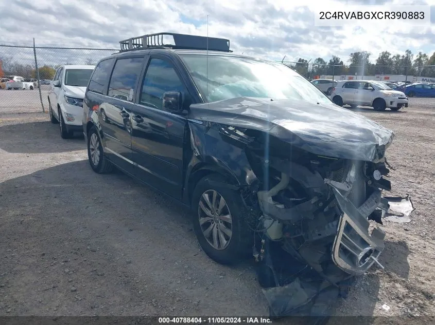 2012 Volkswagen Routan Se VIN: 2C4RVABGXCR390883 Lot: 40788404