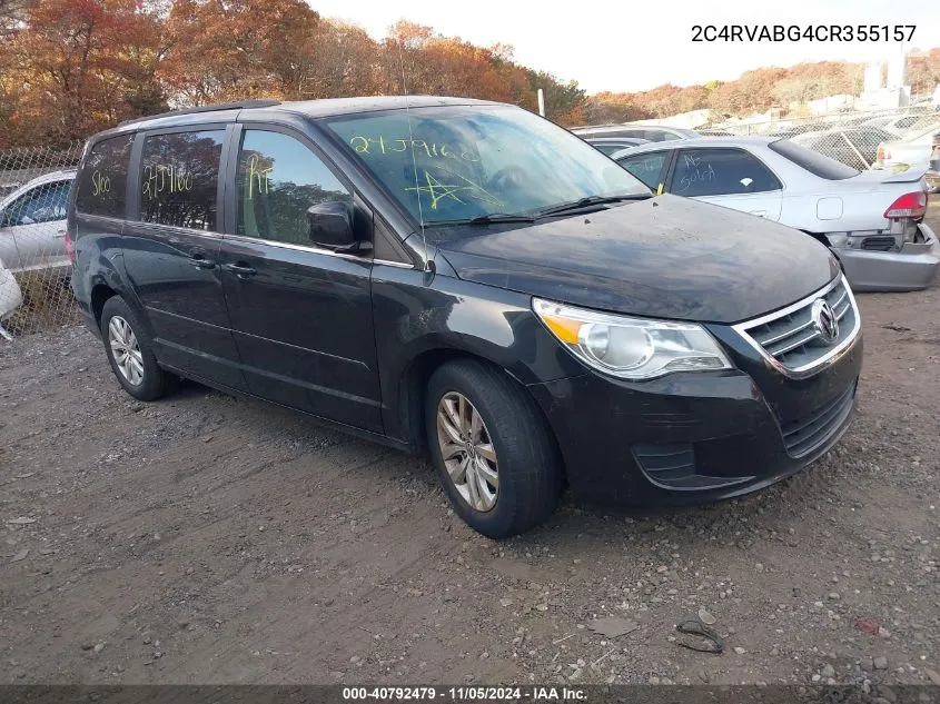 2012 Volkswagen Routan Se VIN: 2C4RVABG4CR355157 Lot: 40792479