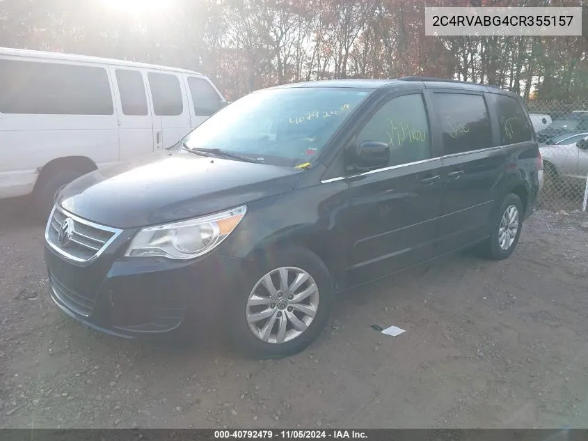 2012 Volkswagen Routan Se VIN: 2C4RVABG4CR355157 Lot: 40792479