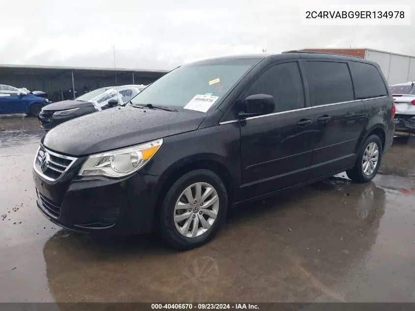 2014 Volkswagen Routan Se W/Rse Navigation VIN: 2C4RVABG9ER134978 Lot: 40406570