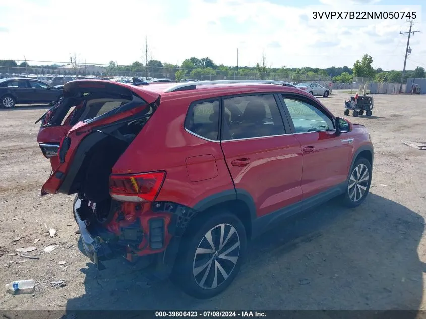 2022 Volkswagen Taos 1.5T Se VIN: 3VVPX7B22NM050745 Lot: 39806423