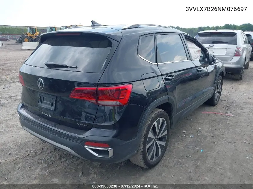 2022 Volkswagen Taos 1.5T Se VIN: 3VVLX7B26NM076697 Lot: 39833230