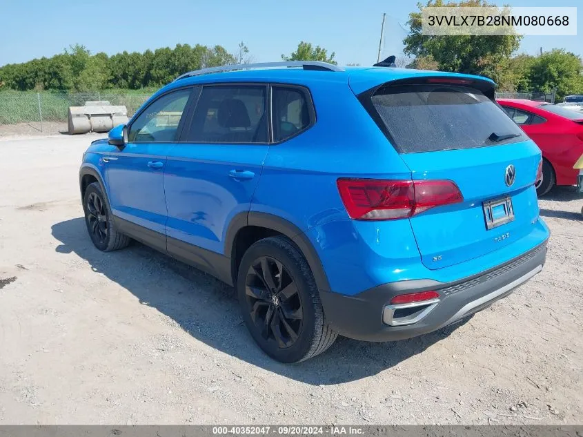 2022 Volkswagen Taos 1.5T Se VIN: 3VVLX7B28NM080668 Lot: 40352047