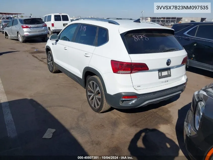 2022 Volkswagen Taos 1.5T Se VIN: 3VVSX7B23NM097535 Lot: 40507351