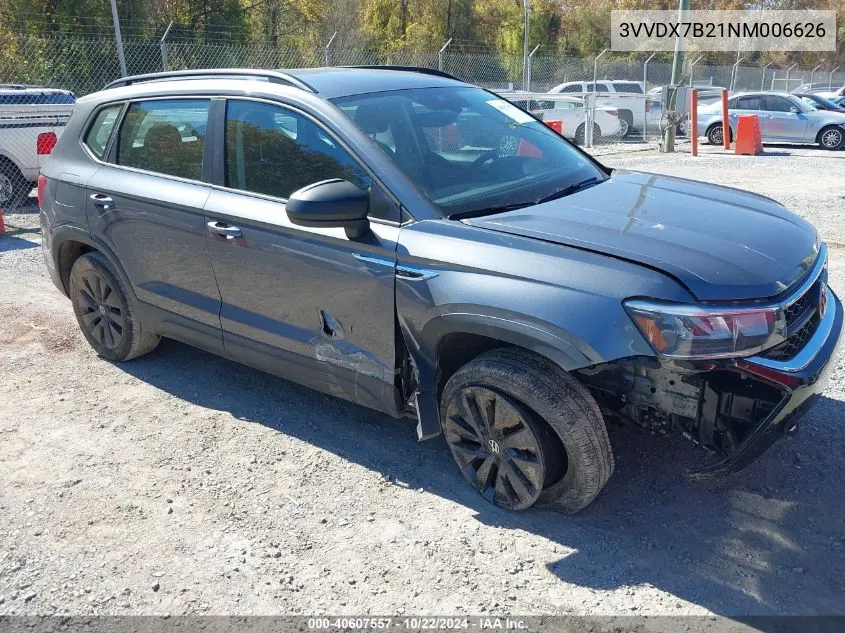 2022 Volkswagen Taos 1.5T S VIN: 3VVDX7B21NM006626 Lot: 40607557