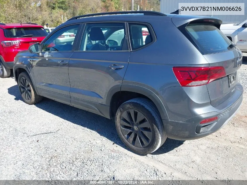 2022 Volkswagen Taos 1.5T S VIN: 3VVDX7B21NM006626 Lot: 40607557