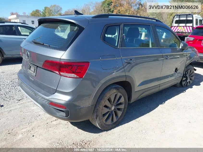 2022 Volkswagen Taos 1.5T S VIN: 3VVDX7B21NM006626 Lot: 40607557