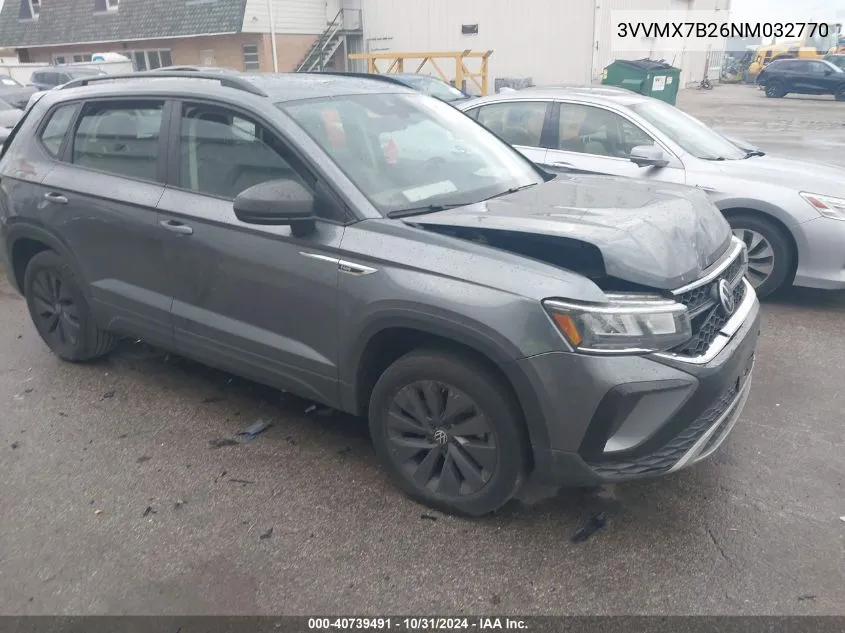 2022 Volkswagen Taos 1.5T S VIN: 3VVMX7B26NM032770 Lot: 40739491