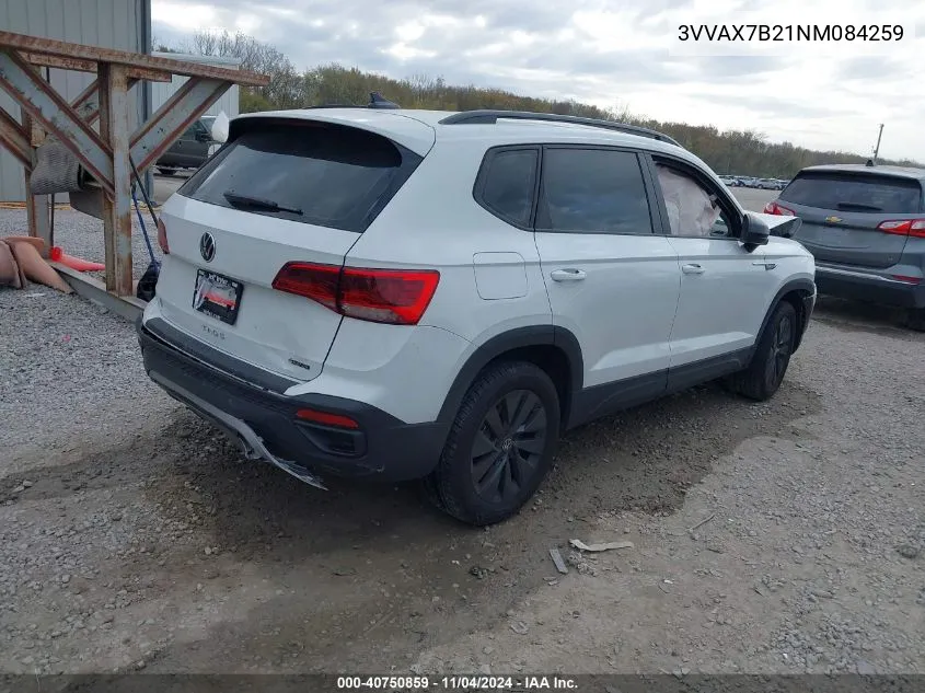 2022 Volkswagen Taos 1.5T S VIN: 3VVAX7B21NM084259 Lot: 40750859