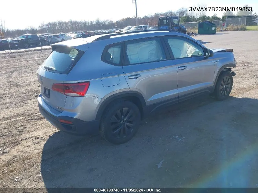 2022 Volkswagen Taos 1.5T S VIN: 3VVAX7B23NM049853 Lot: 40793740