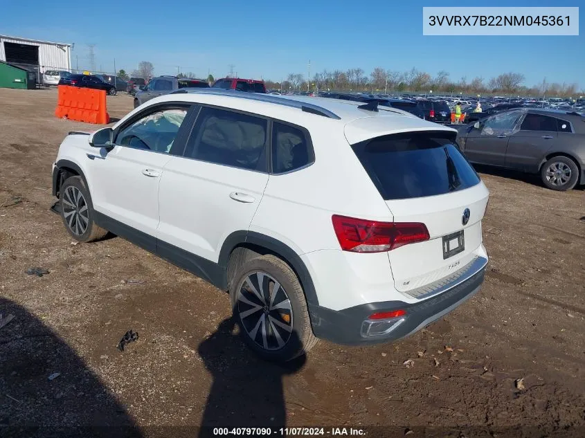 2022 Volkswagen Taos 1.5T Se VIN: 3VVRX7B22NM045361 Lot: 40797090