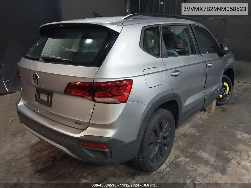 2022 Volkswagen Taos 1.5T S VIN: 3VVMX7B29NM058523 Lot: 40804515