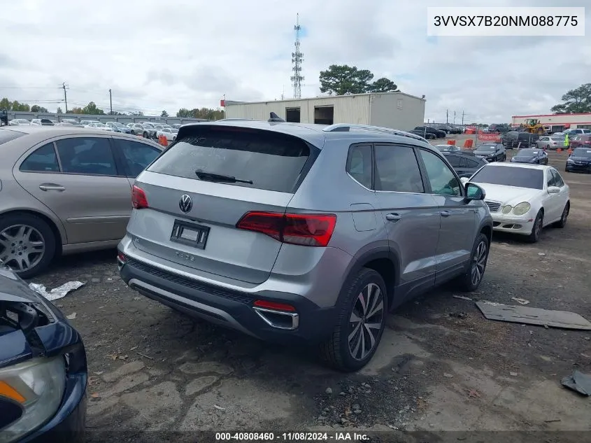 2022 Volkswagen Taos 1.5T Se VIN: 3VVSX7B20NM088775 Lot: 40808460