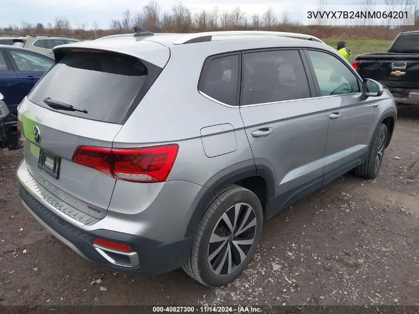 2022 Volkswagen Taos 1.5T Se VIN: 3VVYX7B24NM064201 Lot: 40827300