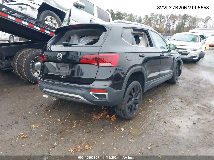 2022 Volkswagen Taos 1.5T Se VIN: 3VVLX7B20NM005558 Lot: 40863907